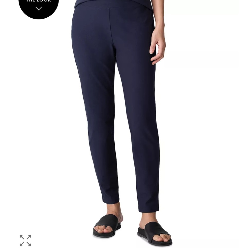 Eileen Fisher Black Noctn Slim Ankle Pants